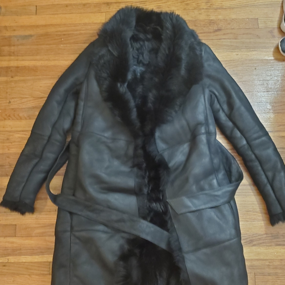 Kenneth Cole Black label shearling coat